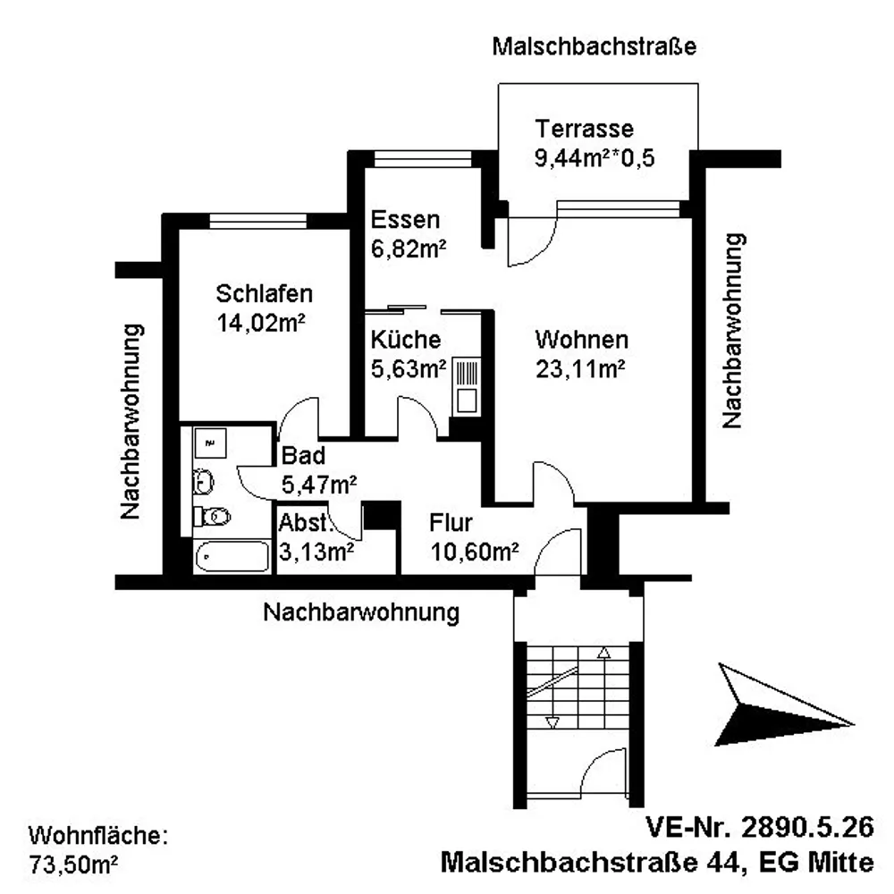 2 Zimmer Wohnung mit 74 m² in Pforzheim – Bild 7