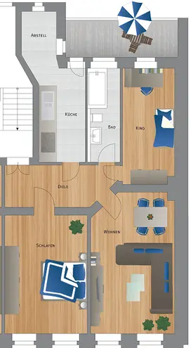 3 Zimmer Wohnung mit 80 m² in Leipzig – Bild 2