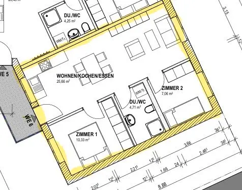 3 Zimmer Wohnung mit 48 m² in Worms – Bild 9