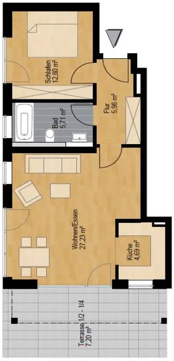 2 Zimmer Wohnung mit 64 m² in Rosenheim – Bild 4