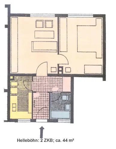 2 Zimmer Wohnung mit 45 m² in Kassel – Bild 3