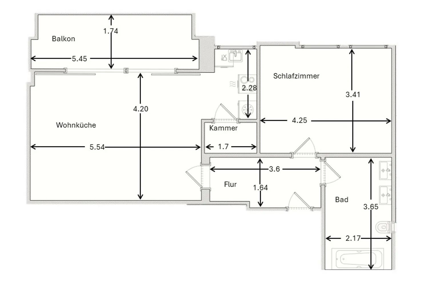 2 Zimmer Wohnung mit 62 m² in Darmstadt – Bild 7