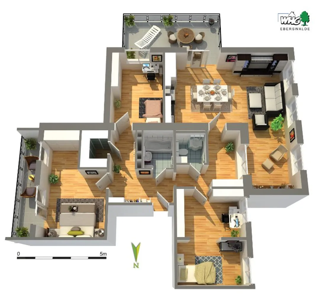 4 Zimmer Wohnung mit 131 m² in Eberswalde – Bild 2