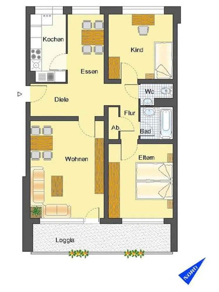 3 Zimmer Wohnung mit 82 m² in Wuppertal – Bild 2