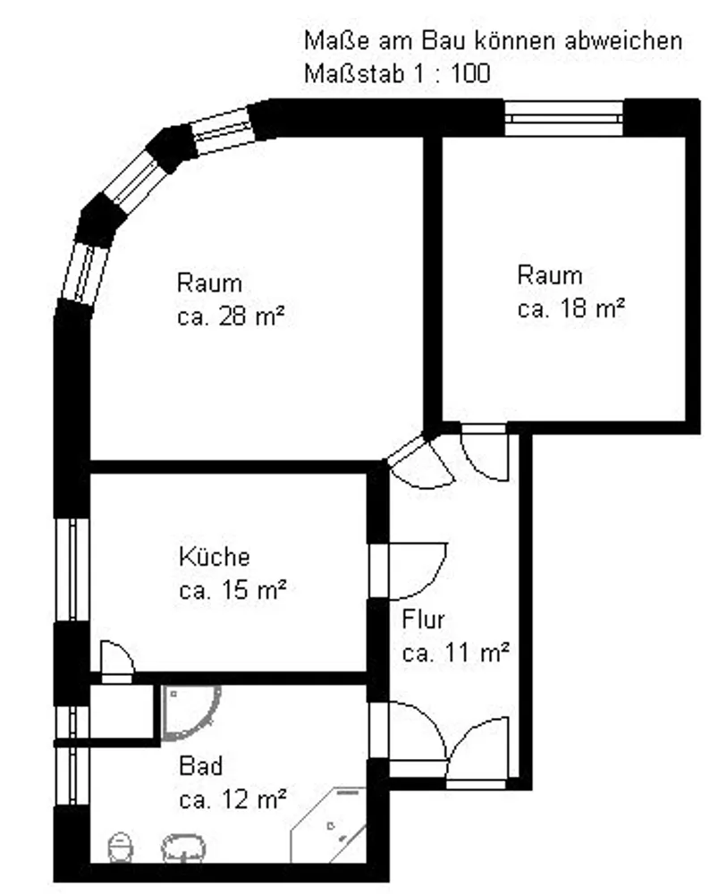 2 Zimmer Wohnung mit 85 m² in Halle (Saale) – Bild 12