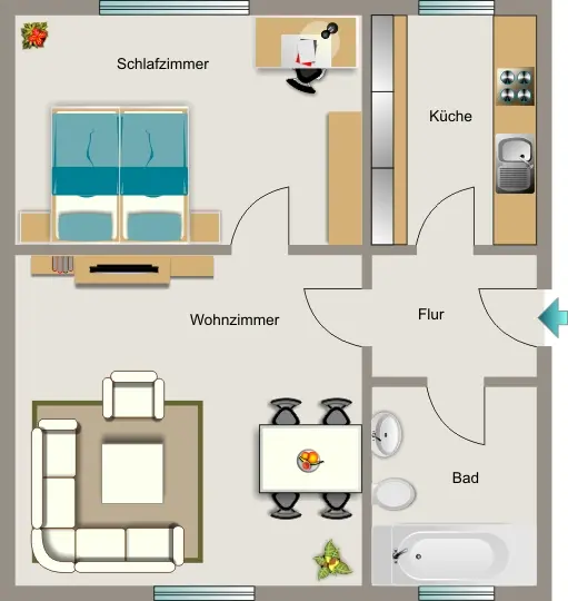 3 Zimmer Wohnung mit 49 m² in Recklinghausen – Bild 5
