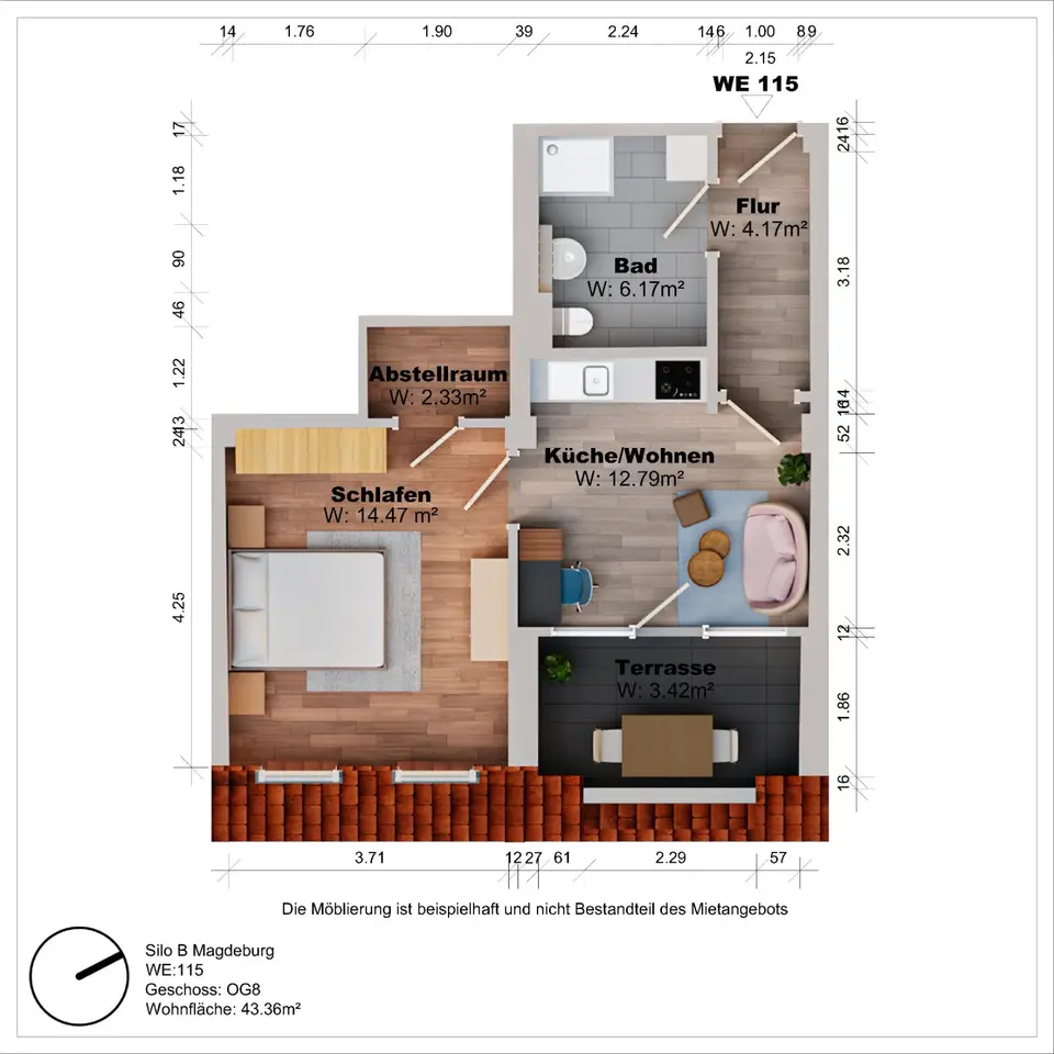 3 Zimmer Wohnung mit 58 m² in Magdeburg – Bild 8