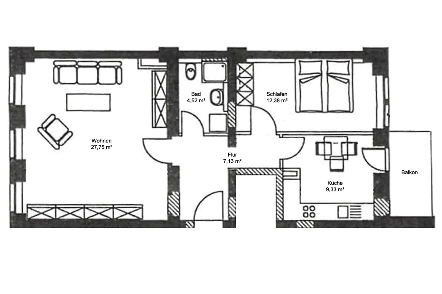 2 Zimmer Wohnung mit 63 m² in Dresden – Bild 2