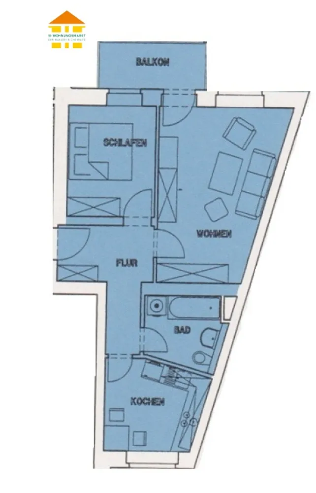 2 Zimmer Wohnung mit 54 m² in Chemnitz – Bild 5
