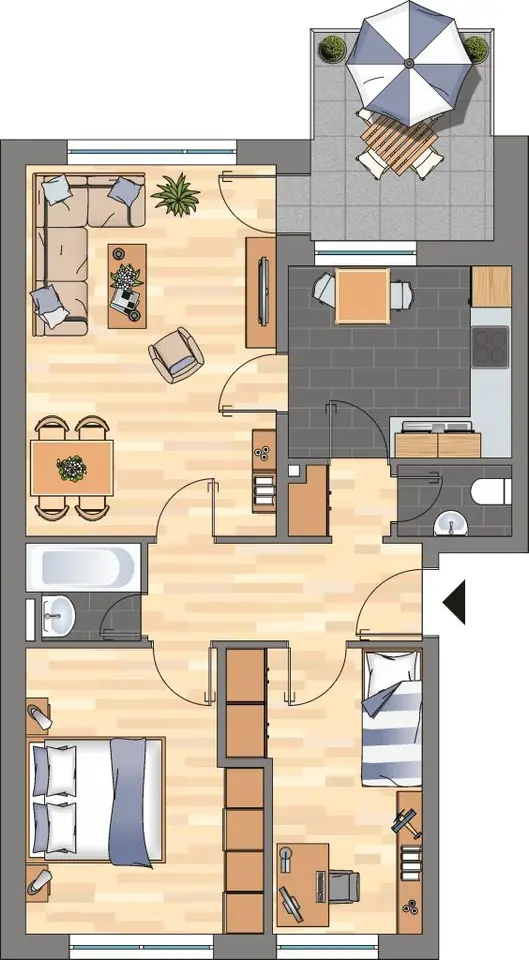 3 Zimmer Wohnung mit 65 m² in Wolfsburg – Bild 5