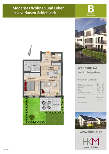 2 Zimmer Wohnung mit 56 m² in Leverkusen – Bild 5