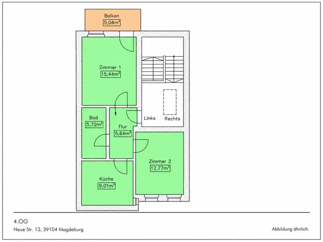 2 Zimmer Wohnung mit 51 m² in Magdeburg – Bild 6