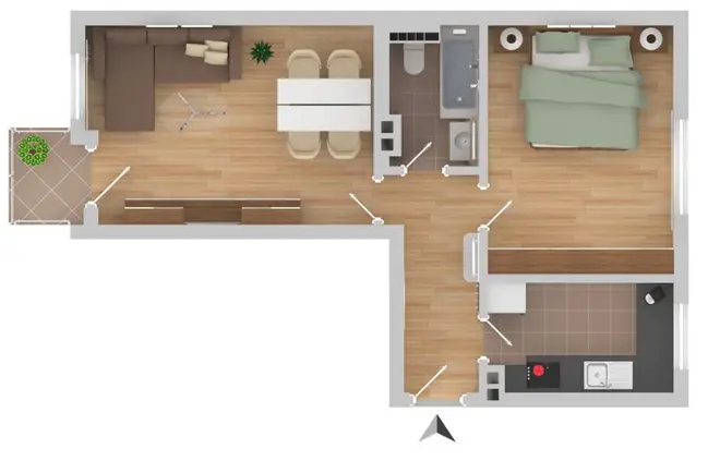 2 Zimmer Wohnung mit 50 m² in Frankfurt am Main – Bild 2