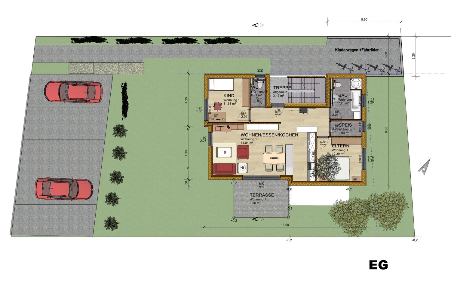 3 Zimmer Wohnung mit 84 m² in Ulm – Bild 1