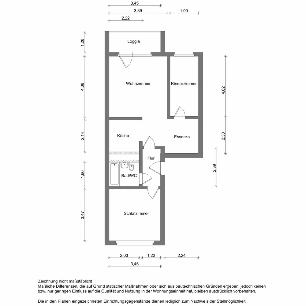 3 Zimmer Wohnung mit 57 m² in Zwickau – Bild 2