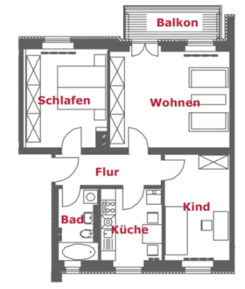 3 Zimmer Wohnung mit 66 m² in Dresden – Bild 3