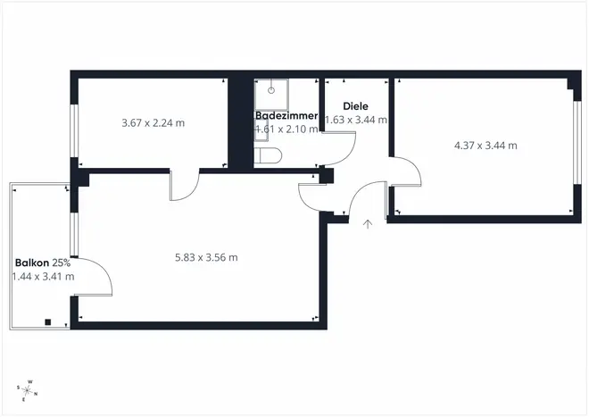 2 Zimmer Wohnung mit 56 m² in Leipzig – Bild 2