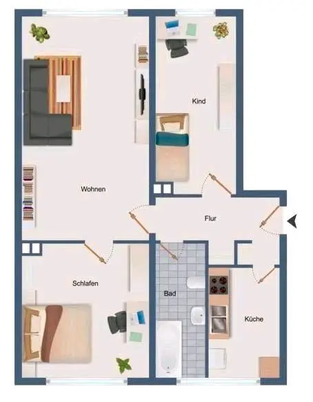 3 Zimmer Wohnung mit 57 m² in Gera – Bild 4