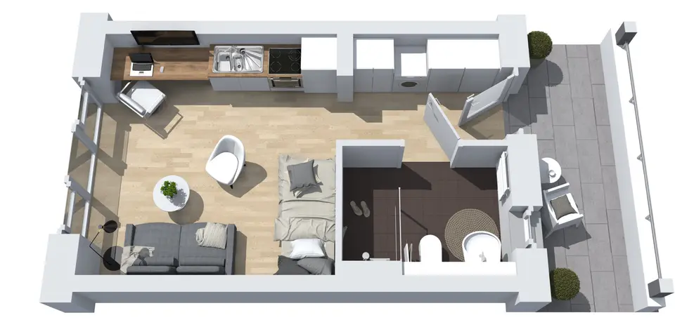 Studio mit 24 m² in Oldenburg – Bild 6