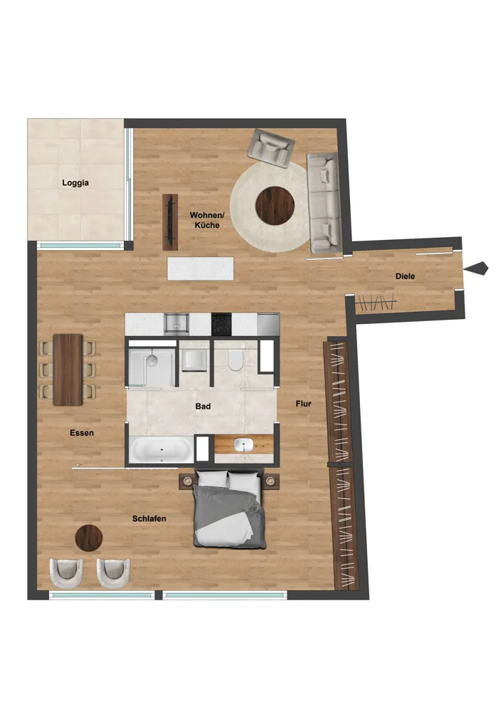 1 Zimmer Wohnung mit 100 m² in Mainz – Bild 10