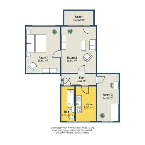 3 Zimmer Wohnung mit 60 m² in Leipzig – Bild 5