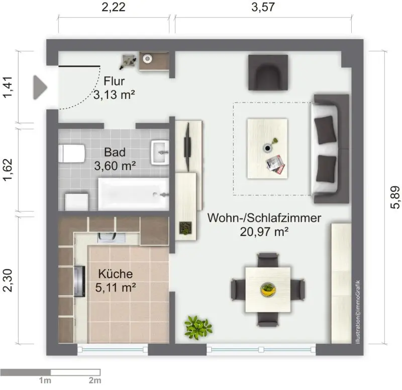 Studio mit 33 m² in Görlitz – Bild 4