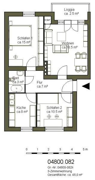 3 Zimmer Wohnung mit 68 m² in Hannover – Bild 3
