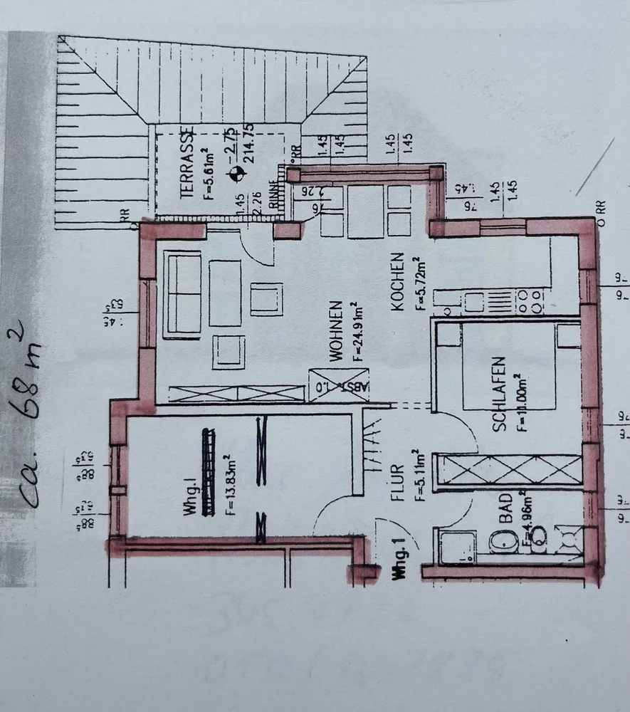 3 Zimmer Wohnung mit 68 m² in Erfurt – Bild 2