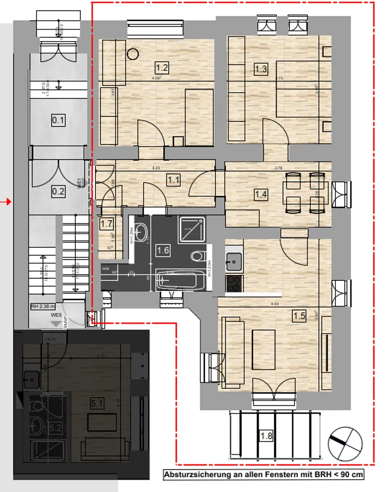 3 Zimmer Wohnung mit 80 m² in Weimar – Bild 2