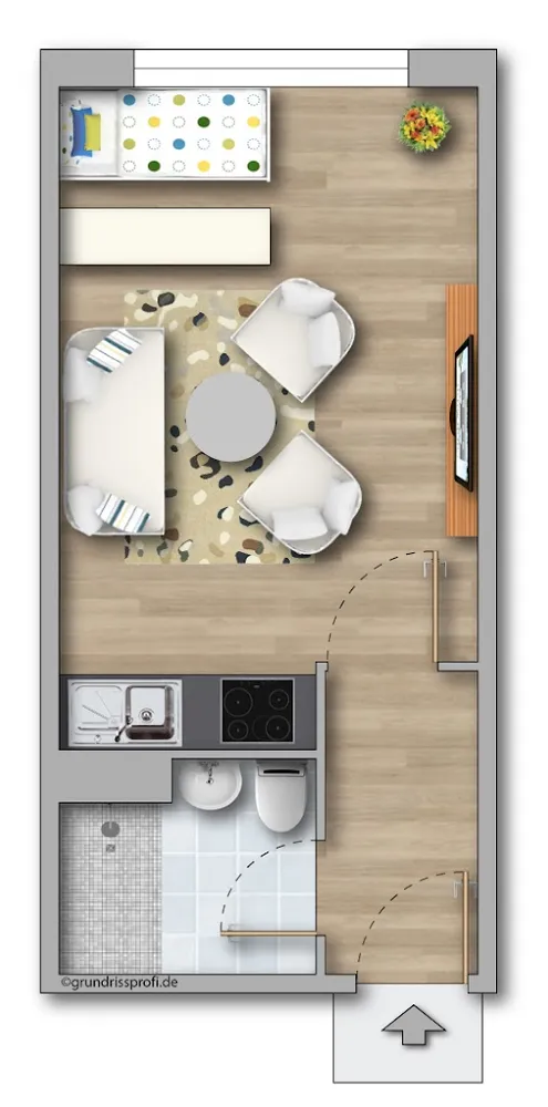 1 Zimmer Wohnung mit 24 m² in Dessau-Roßlau – Bild 4