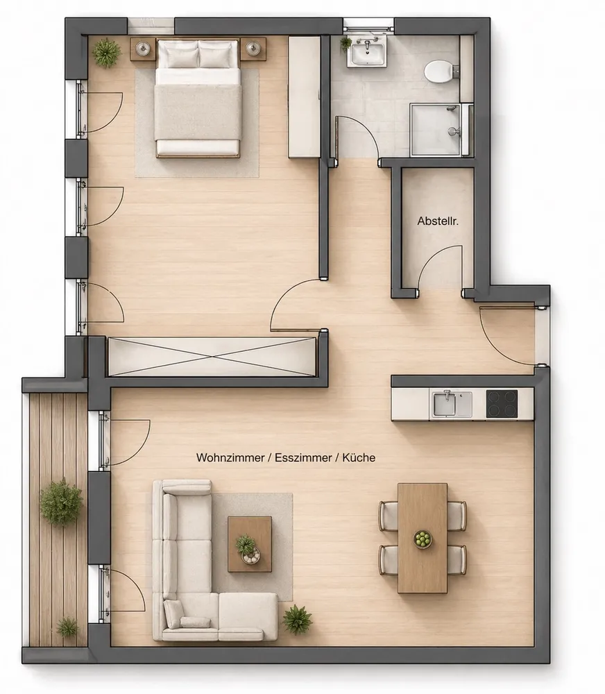 2 Zimmer Wohnung mit 59 m² in Frankfurt am Main – Bild 5
