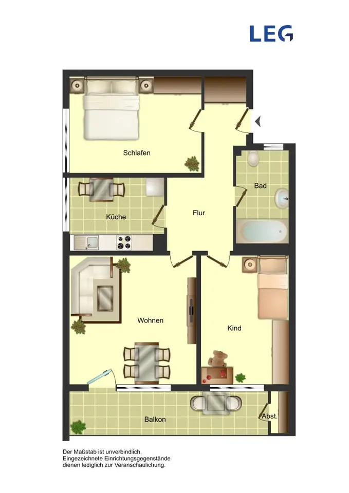 2 Zimmer Wohnung mit 61 m² in Minden – Bild 3