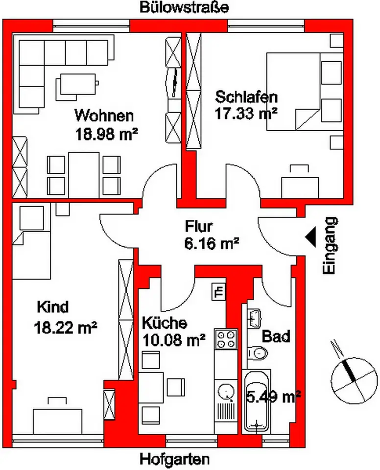3 Zimmer Wohnung mit 75 m² in Wilhelmshaven – Bild 4