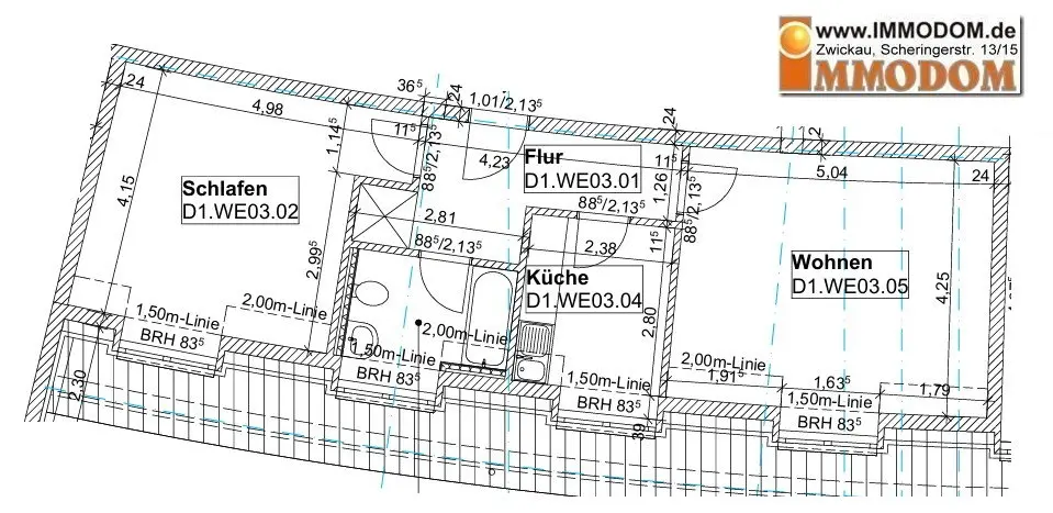 2 Zimmer Wohnung mit 65 m² in Zwickau – Bild 3
