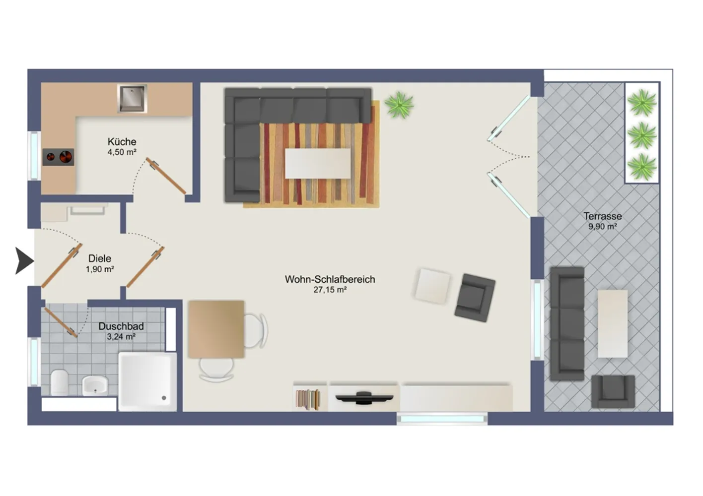 1 Zimmer Wohnung mit 48 m² in Passau – Bild 9