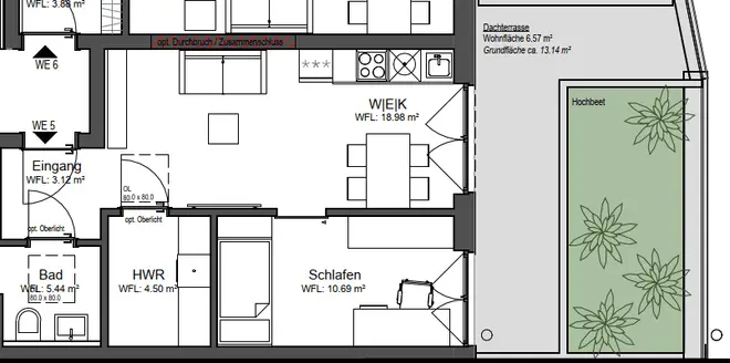 2 Zimmer Wohnung mit 50 m² in Münster – Bild 4