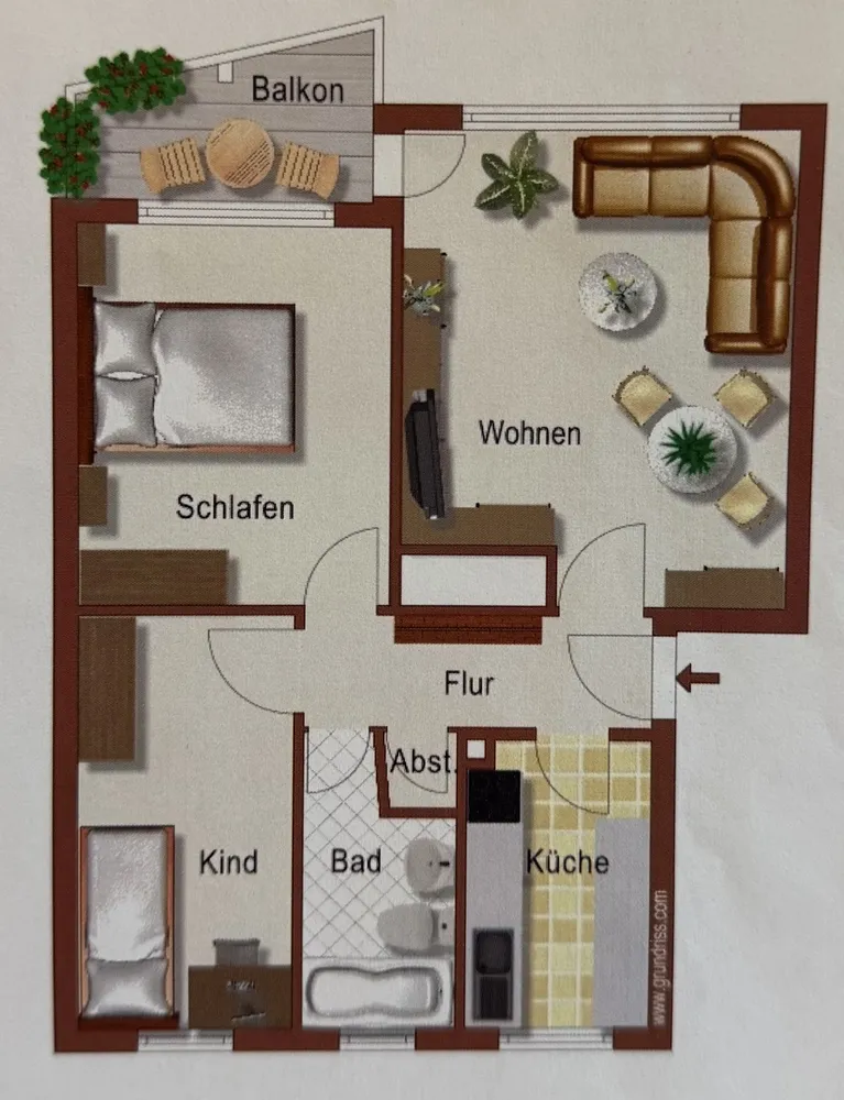 3 Zimmer Wohnung mit 59 m² in Lübeck – Bild 11