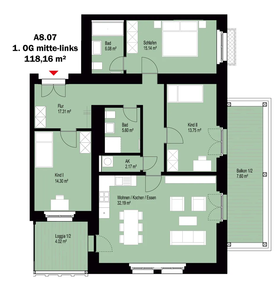 4 Zimmer Wohnung mit 118 m² in Leipzig – Bild 5