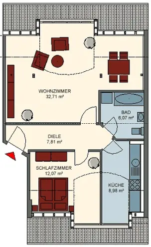2 Zimmer Wohnung mit 68 m² in Dresden – Bild 2