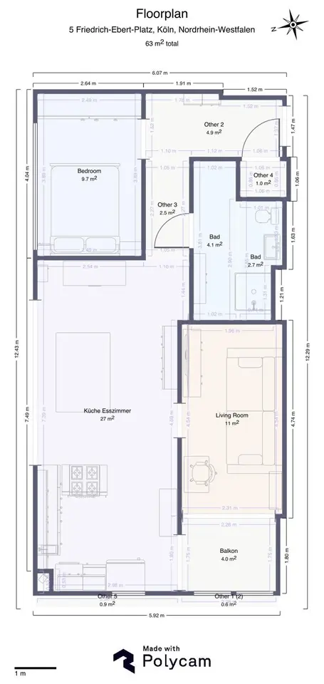 4 Zimmer Wohnung mit 74 m² in Brühl – Bild 5