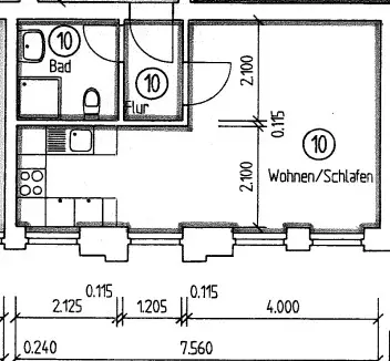 Studio mit 31 m² in Halle (Saale) – Bild 7