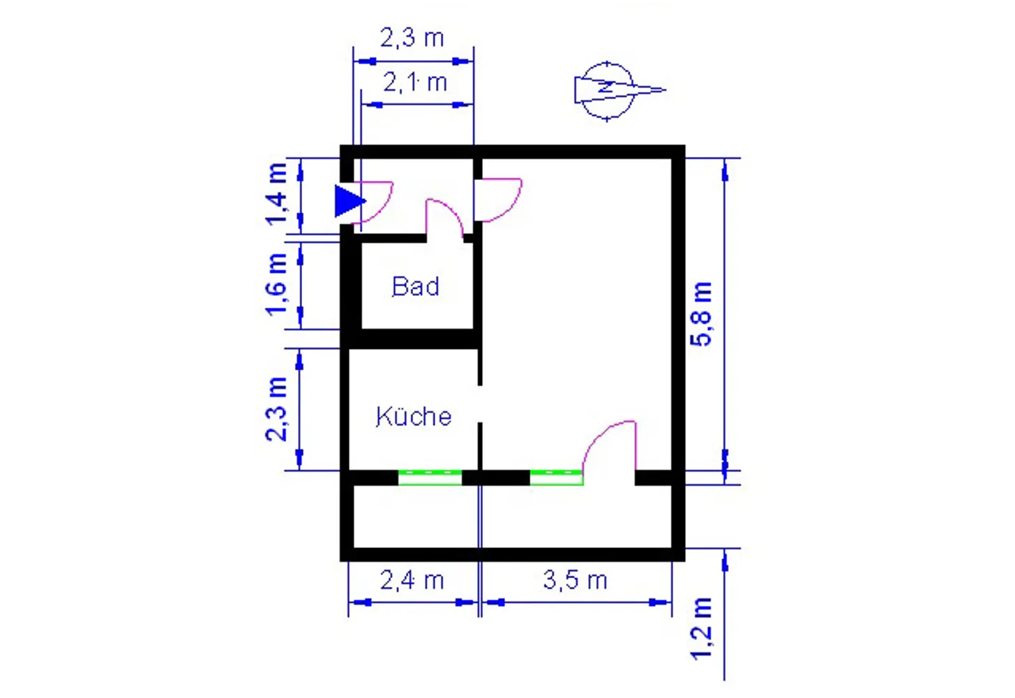 1 Zimmer Wohnung mit 36 m² in Magdeburg – Bild 2