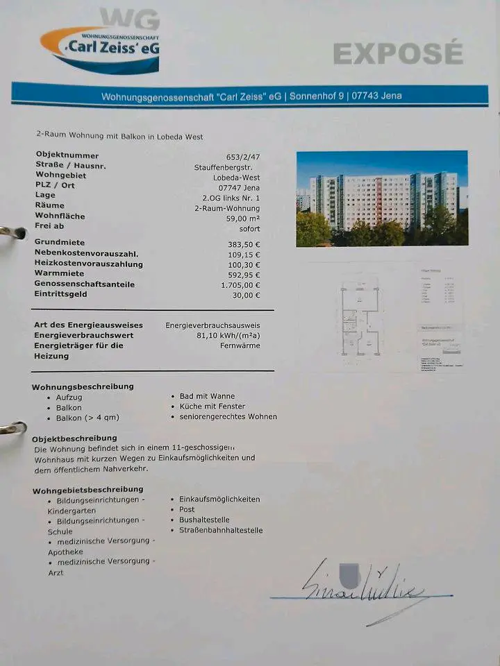 2 Zimmer Wohnung mit 59 m² in Jena – Bild 6