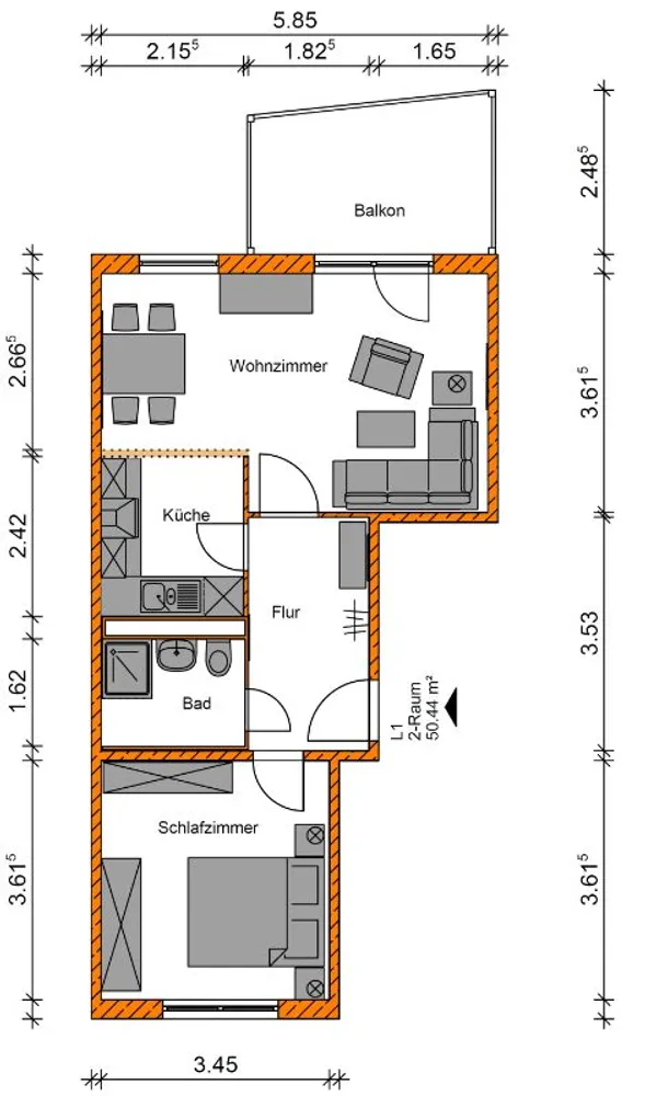 2 Zimmer Wohnung mit 50 m² in Magdeburg – Bild 10