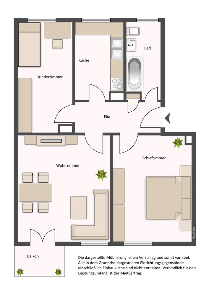 3 Zimmer Wohnung mit 55 m² in Darmstadt – Bild 4