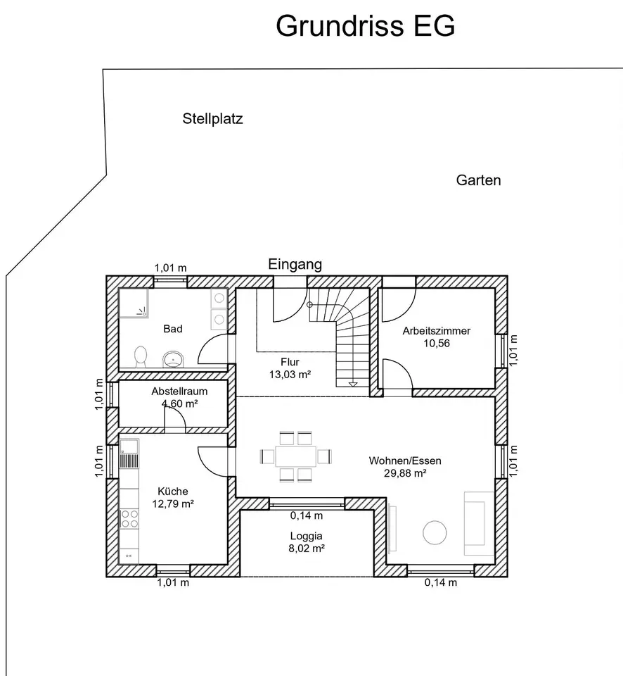 5 Zimmer Wohnung mit 127 m² in Michelstadt – Bild 5