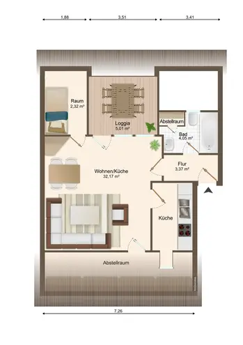 2 Zimmer Wohnung mit 47 m² in Bielefeld – Bild 12