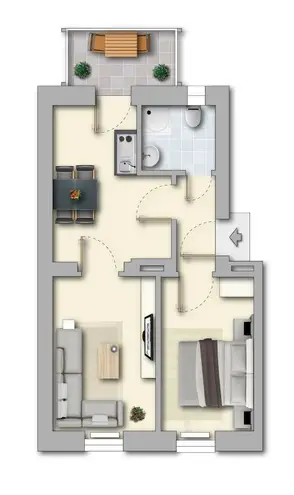 2 Zimmer Wohnung mit 47 m² in Magdeburg – Bild 11