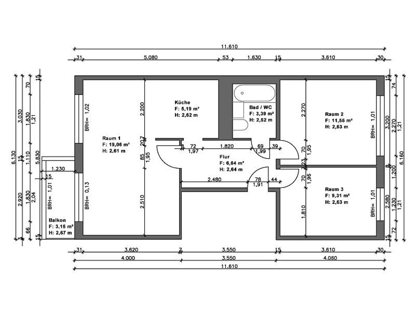 3 Zimmer Wohnung mit 57 m² in Halle (Saale) – Bild 10