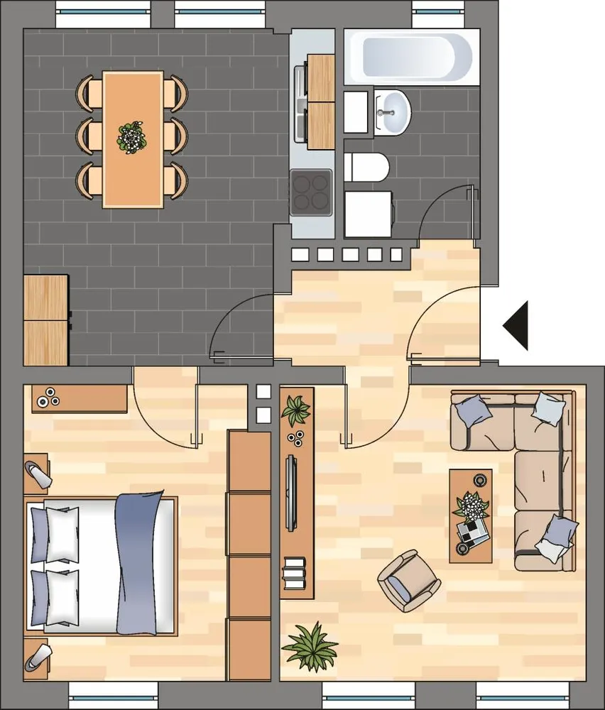 2 Zimmer Wohnung mit 51 m² in Kiel – Bild 3